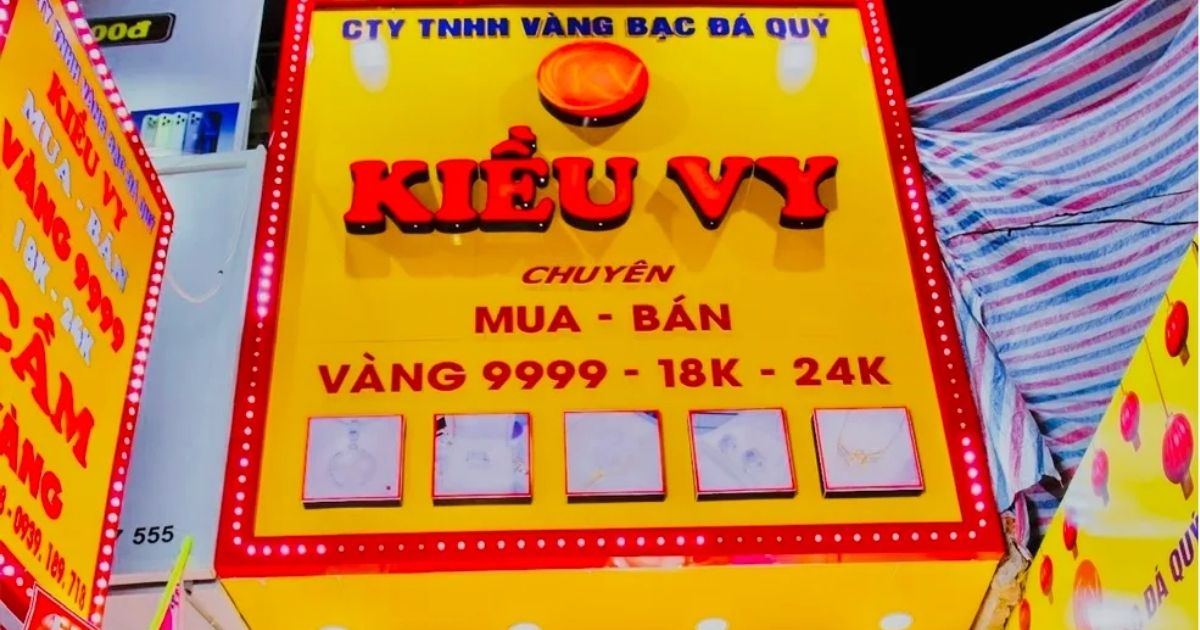 Giá vàng Kiều Vy hôm nay, giá vàng tiệm vàng Kiều Vy mới nhất