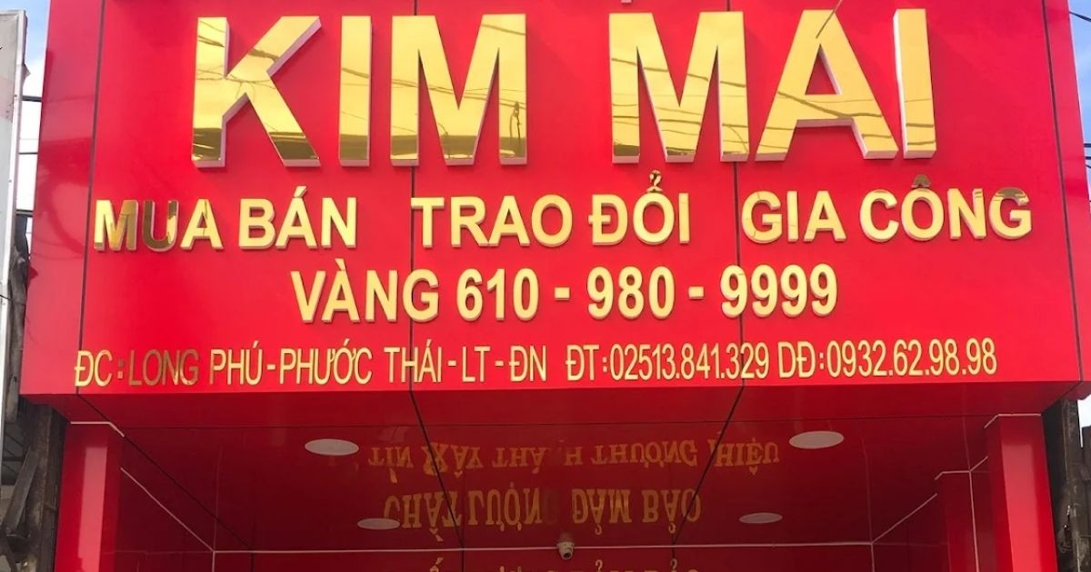 Giá vàng Kim Mai hôm nay, giá vàng tiệm vàng Kim Mai mới nhất