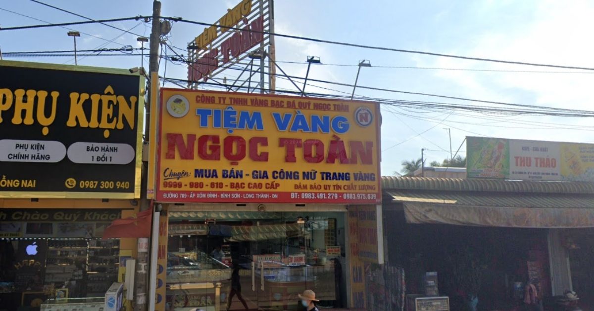 Giá vàng Ngọc Toàn hôm nay, giá vàng tiệm vàng Ngọc Toàn mới nhất