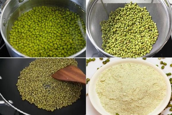 cach lam bot dau xanh uong lien 1